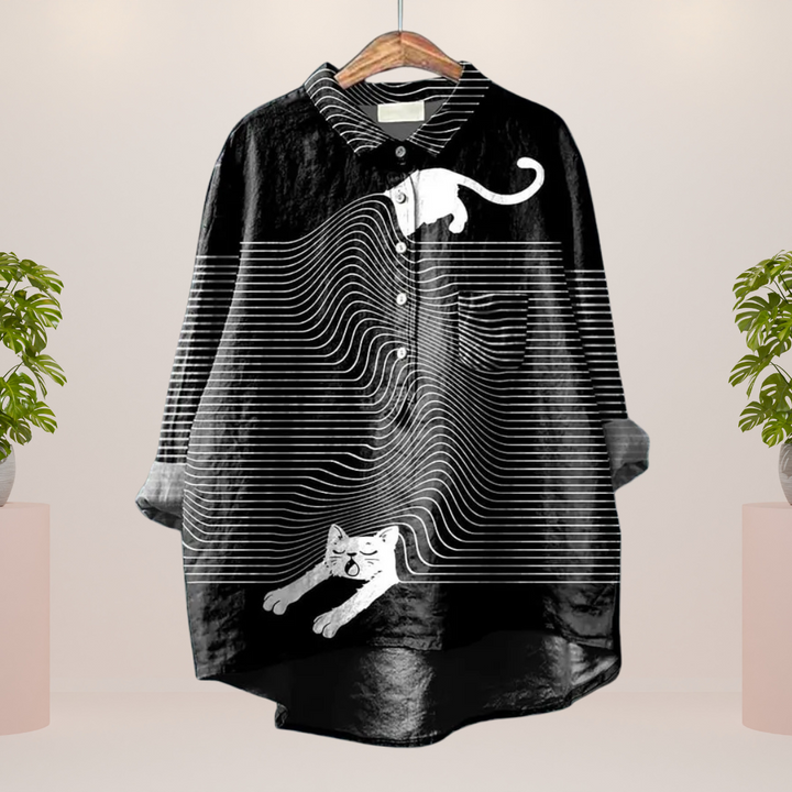 Hellen - Trendy Print Art Shirt