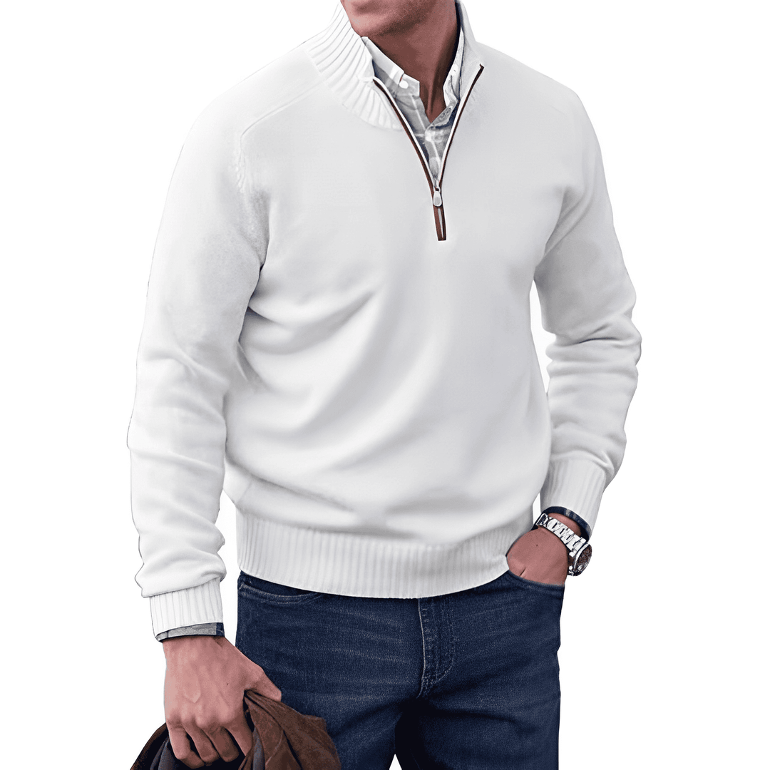 Gareth - Cashmere Half Zip Up Jumper