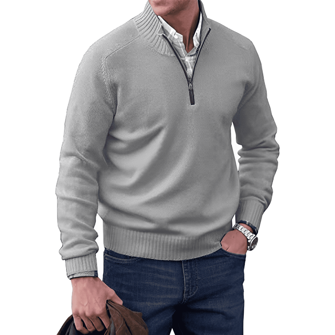 Gareth - Cashmere Half Zip Up Jumper