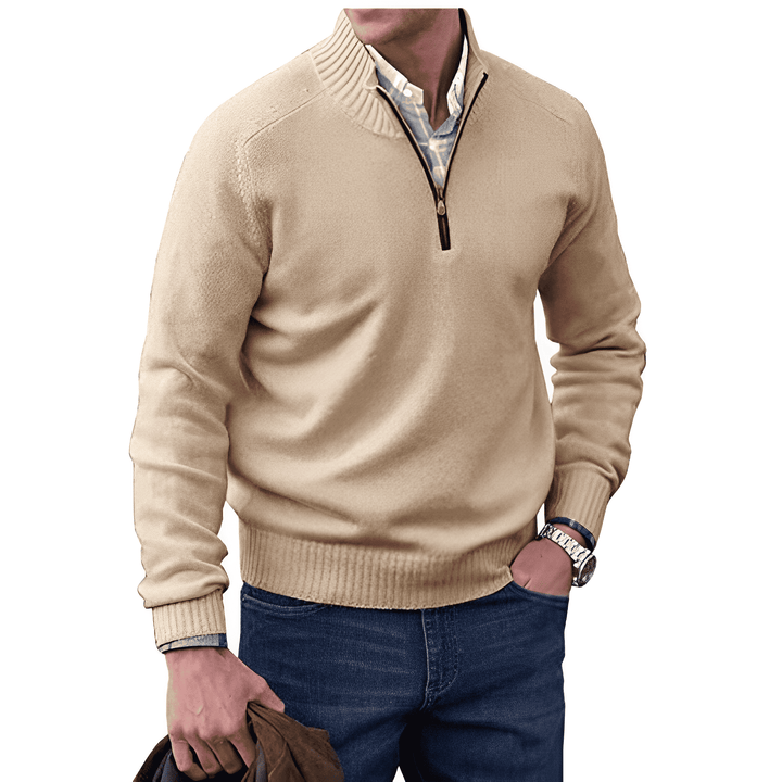 Gareth - Cashmere Half Zip Up Jumper