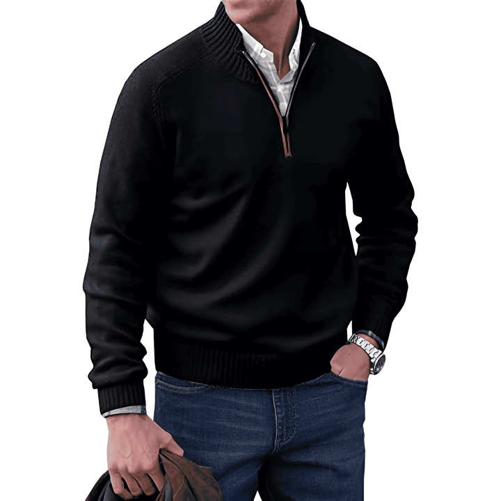 Gareth - Cashmere Half Zip Up Jumper