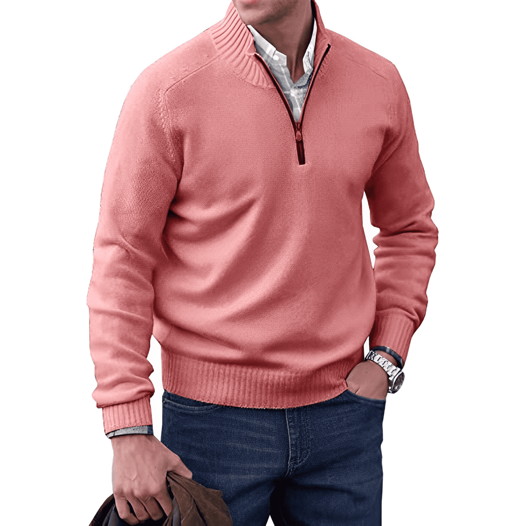 Gareth - Cashmere Half Zip Up Jumper