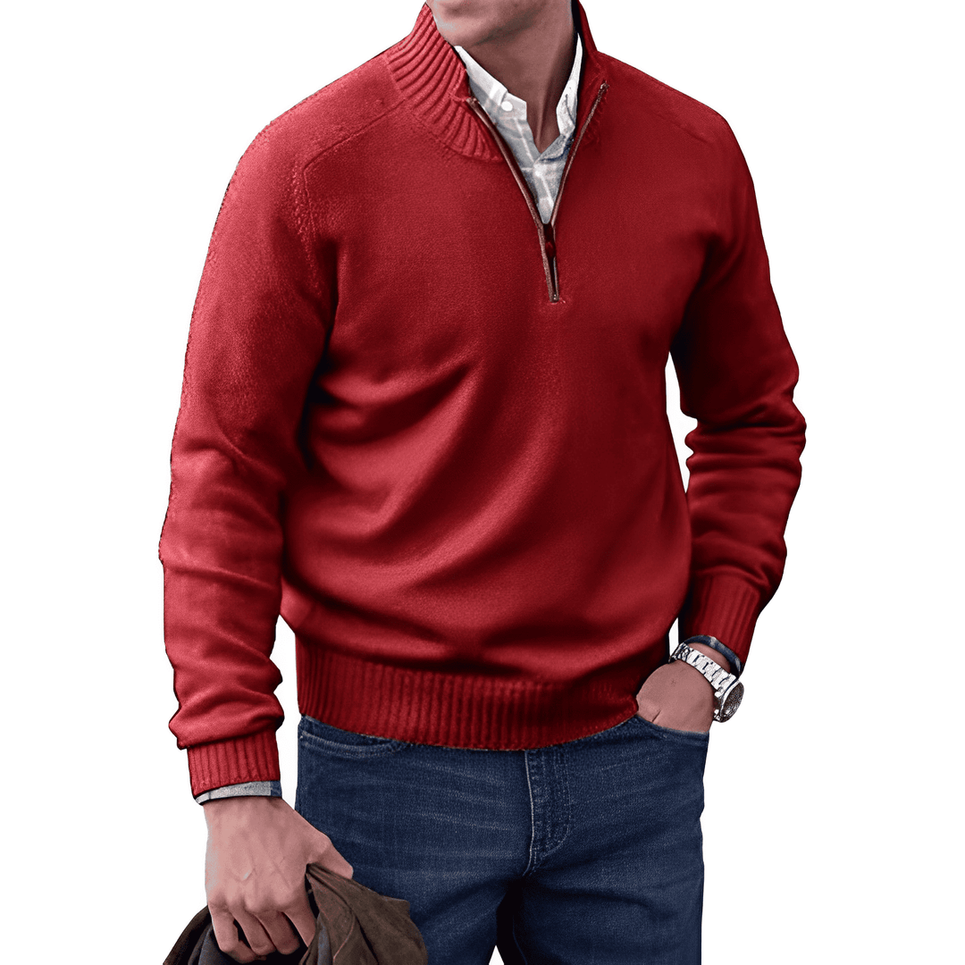 Gareth - Cashmere Half Zip Up Jumper