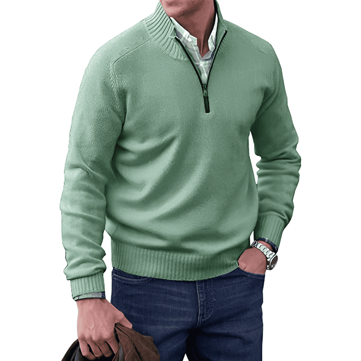 Gareth - Cashmere Half Zip Up Jumper