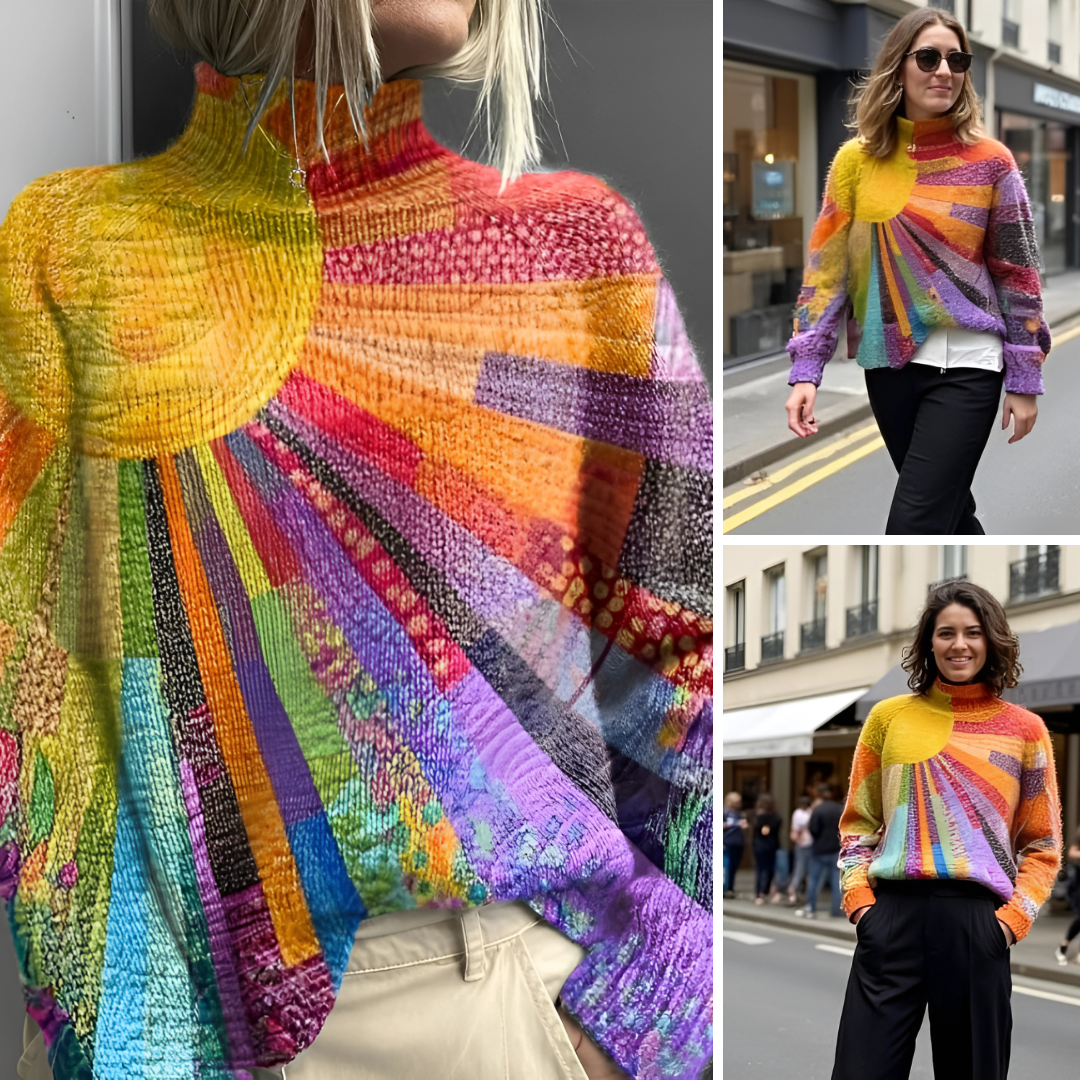 Maria - Colourful Turtleneck