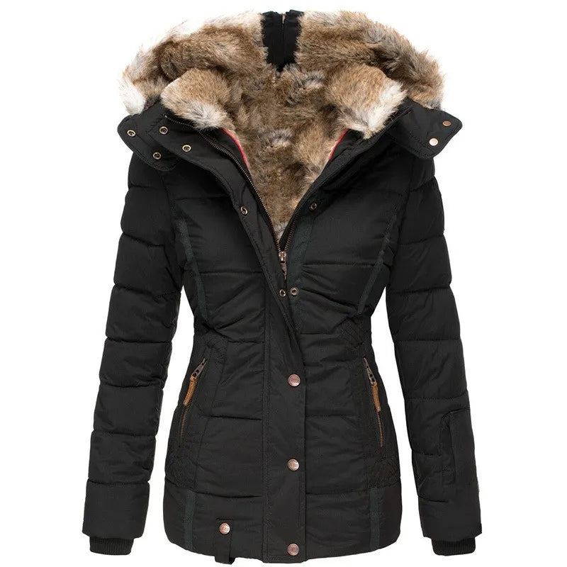 Tessa - Warm Winter Jacket With Fur Lining